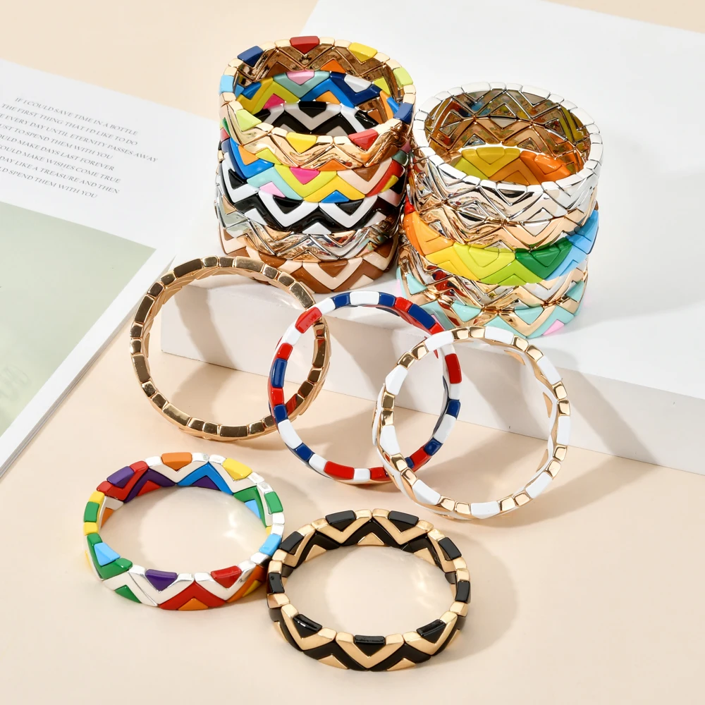 Boho New Bracelet European Punk Adjustable Bracelets & Bangles Women Wave Fashion Charm pulseras Metal Braided Party Jewelry