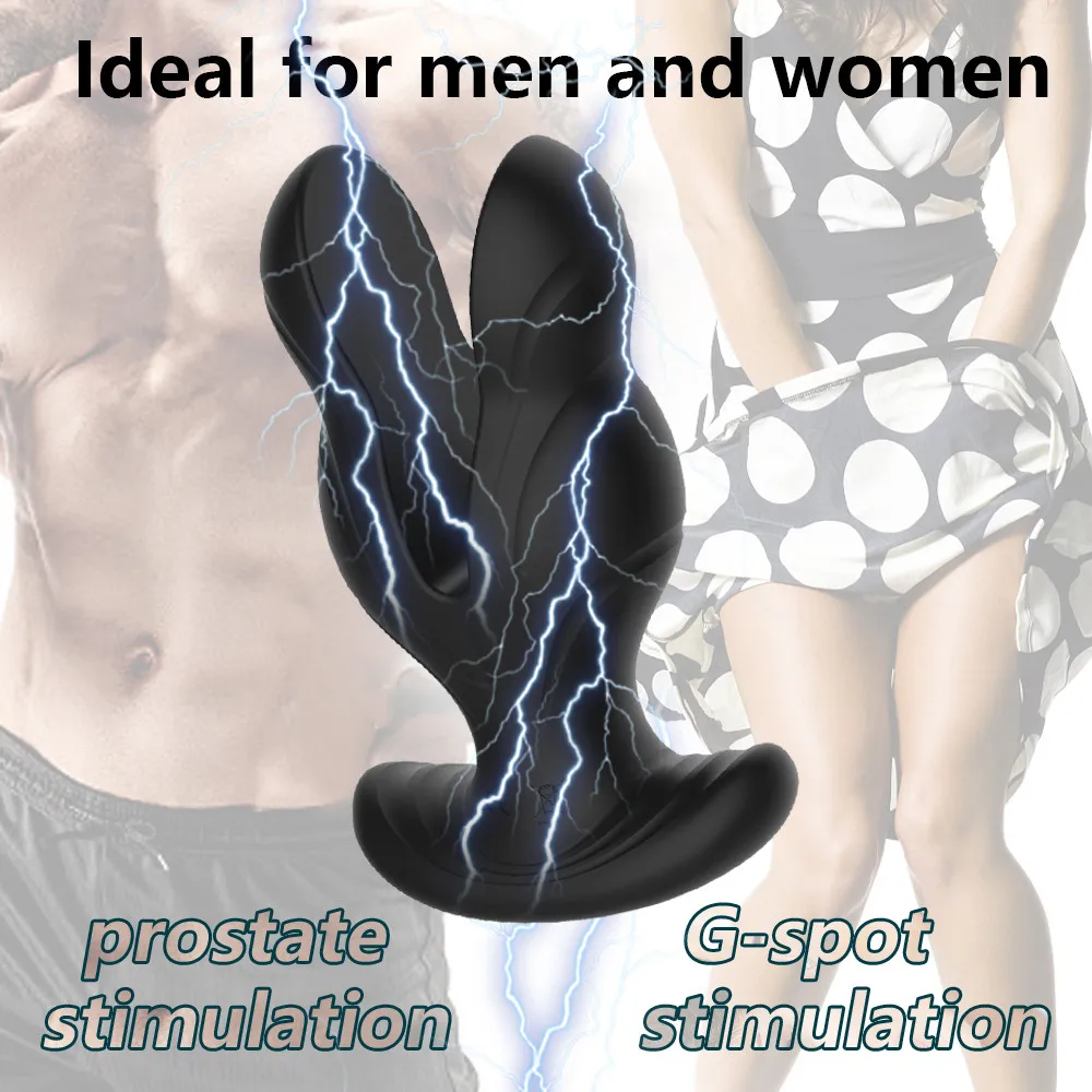 Electric Shock Prostate Massager Male Anal Dilators Vibrating Butt Plug Stimulator Remote Control Adults Anal Sex Toys for Men