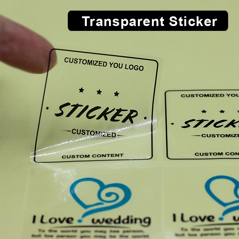 100pcs Custom Stickers and Logo Wedding Stickers Design Personalized Label 3cm-10cm Birthday/Invitation/Gift Box Stickers/Photos