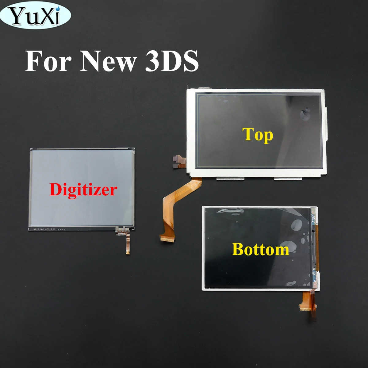 

YuXi Replacement For New3DS LCD Screen Display For Nintend NEW 3DS Upper LCD Screen Touch Screen Digitizer Glass