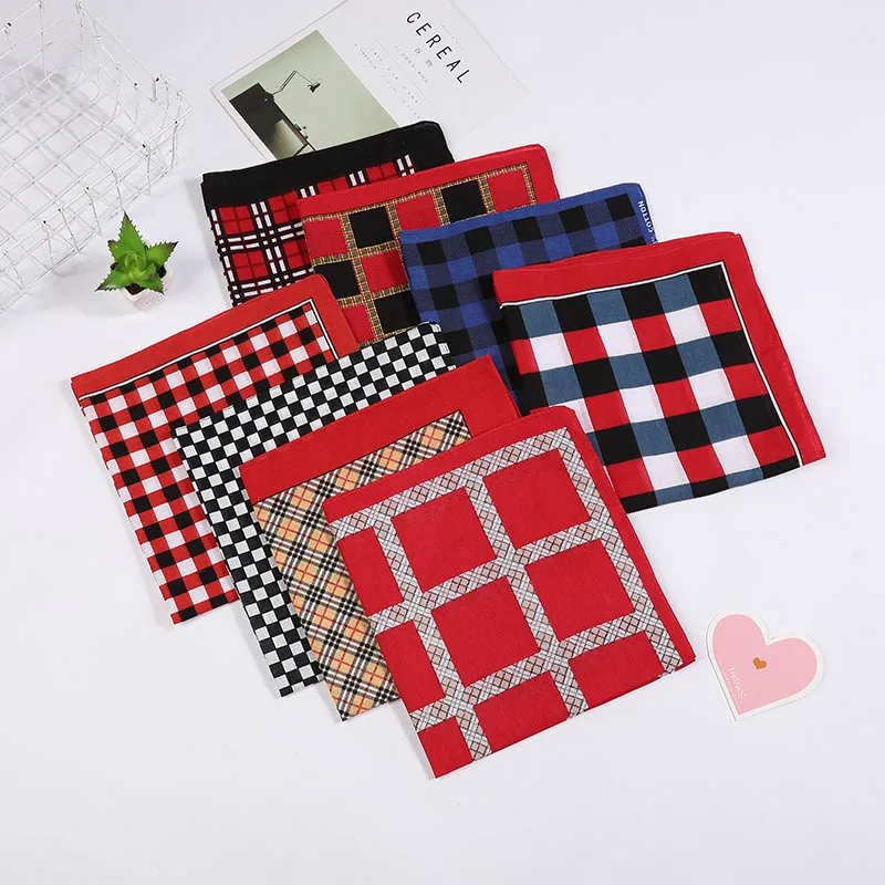 Hiking Scarves Cotton Du-rag Bandana lattice Running 2PAC Scarf Cycling Headband BBOY Headwear HIP HOP Balaclava