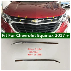 Lapetus Front Middle Upper Radiator Grille Mouldings Decoration Strip Cover Trim Fit For Chevrolet Equinox 2017 - 2023 ABS