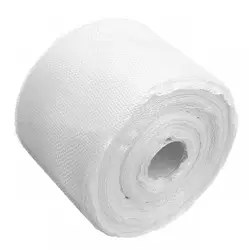 1 rolls of white fiberglass cloth tape, fiberglass plain weave seams, high strength, high temperature resistance