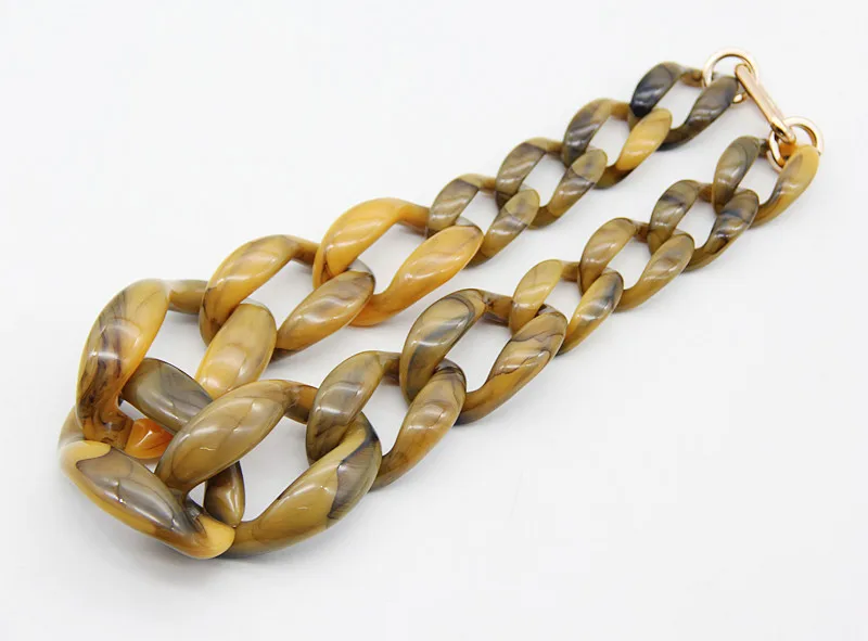 Aussage Acryl Lange Kette Halskette Für Frauen Böhmischen Große Chunky Kette Link Halsketten Anhänger Mode Frauen Schmuck Geschenke – Detail 2