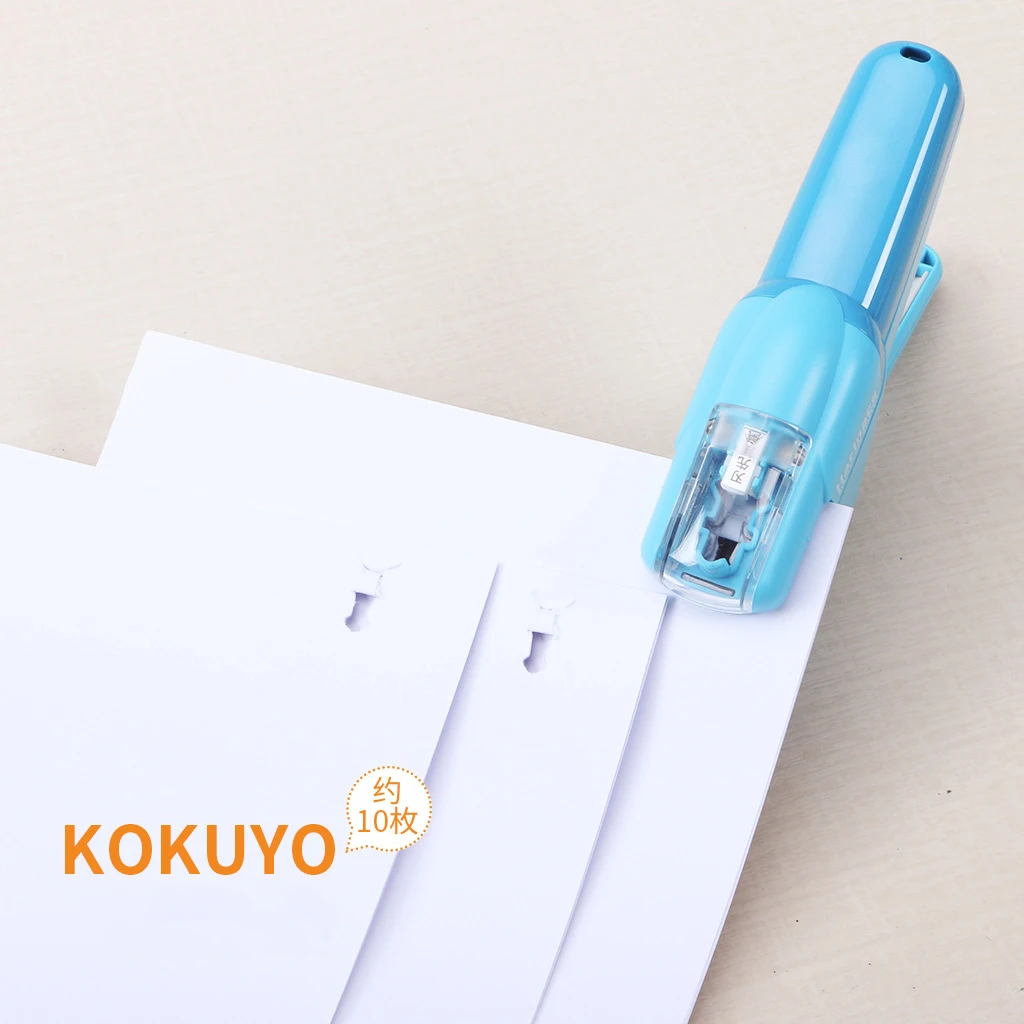 1pc japão kokuyo harinacs grampeador-livre grampeador cor grampeador à mão escola e artigos de papelaria de escritório