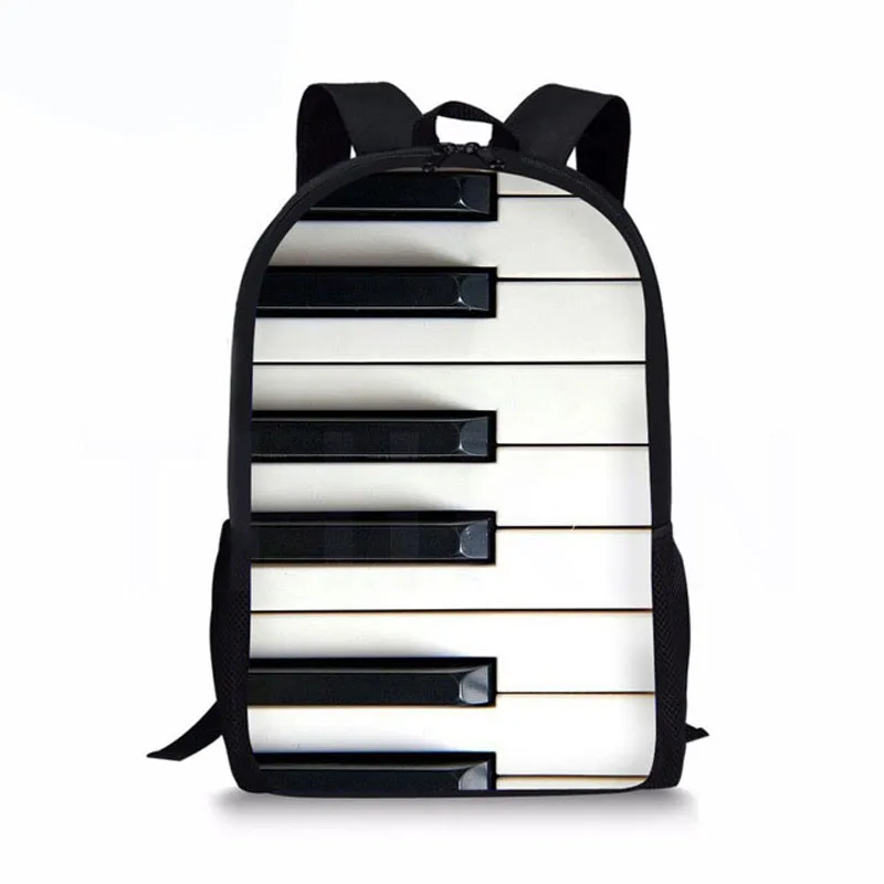 

Music Note 3D Print Backpacks For Girls Boys Children School Bags Black Piano Orthopedic Backpack Kids Book Bag Satchel Knapsack