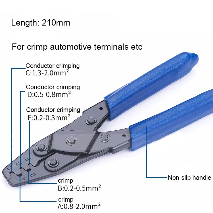 Crimping plier for crimping open barrel terminals,non-insulated terminals crimping tool for plugs crimper hand tool LS-303B image 4