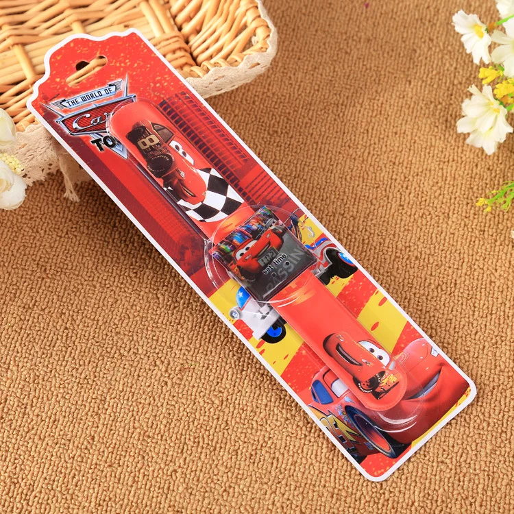 Disney cars Wristband Toys Watches Anime Movies Random Color Watch Cartoon Figure Fashion Toy Bracelet Kids Birthday Gift