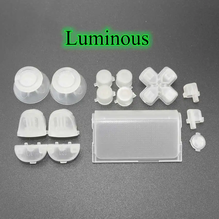 YuXi Full Sets Replacement Parts For Sony PlayStation Dualshock 4 PS4 JDM-001 011 Controlle L1 L2 R1 R2 D-Pad Buttons Grip Caps