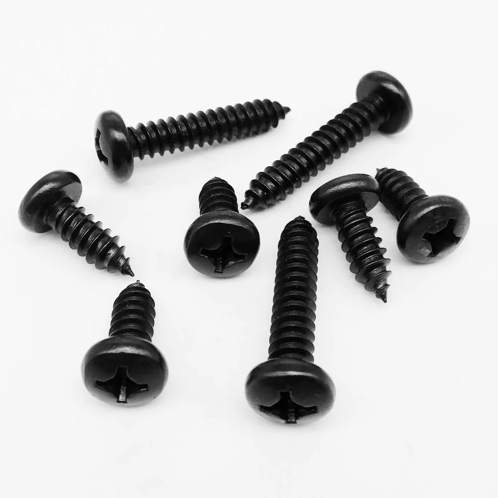 HZYUEGOU M1.4 M1.7 M2 M2.6 M3 M3.5 M4 M5 M6 Schwarze 304 Edelstahl Kreuzschlitz-Phillips-Flachkopf-Selbstschneidende Holzschraube – Detail 2