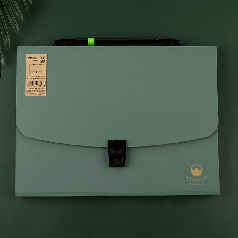 A4 Simple Large-Capacity Multi-Layer 13 Grid Organ Bag Portable Storage Bag Test Paper File Storage Organize Student Folders