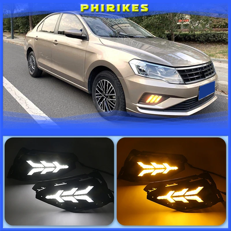 

LED DRL Daytime Running Lights With Wire Of Harness For VW Jetta 2017-2019