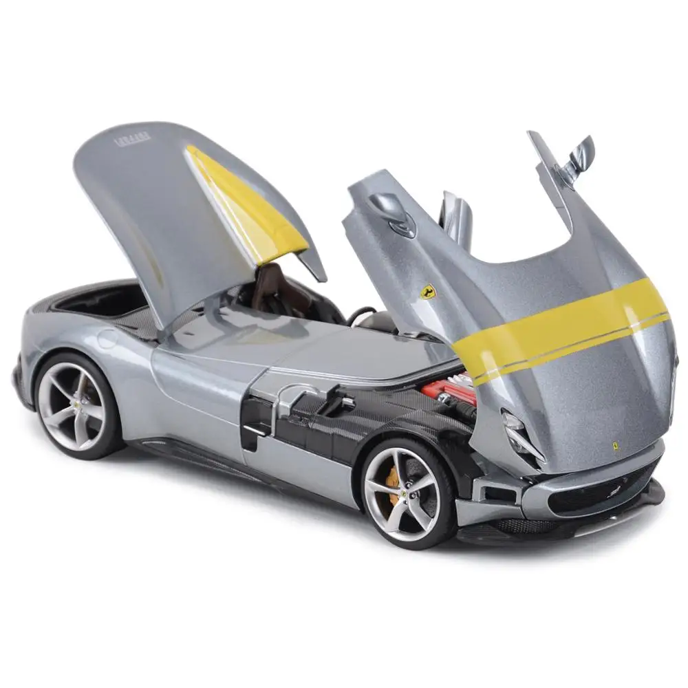 Bburago-coche deportivo Ferrari Monza SP1, vehículo fundido a presión estático, modelo coleccionable, juguetes de coche, 1:18