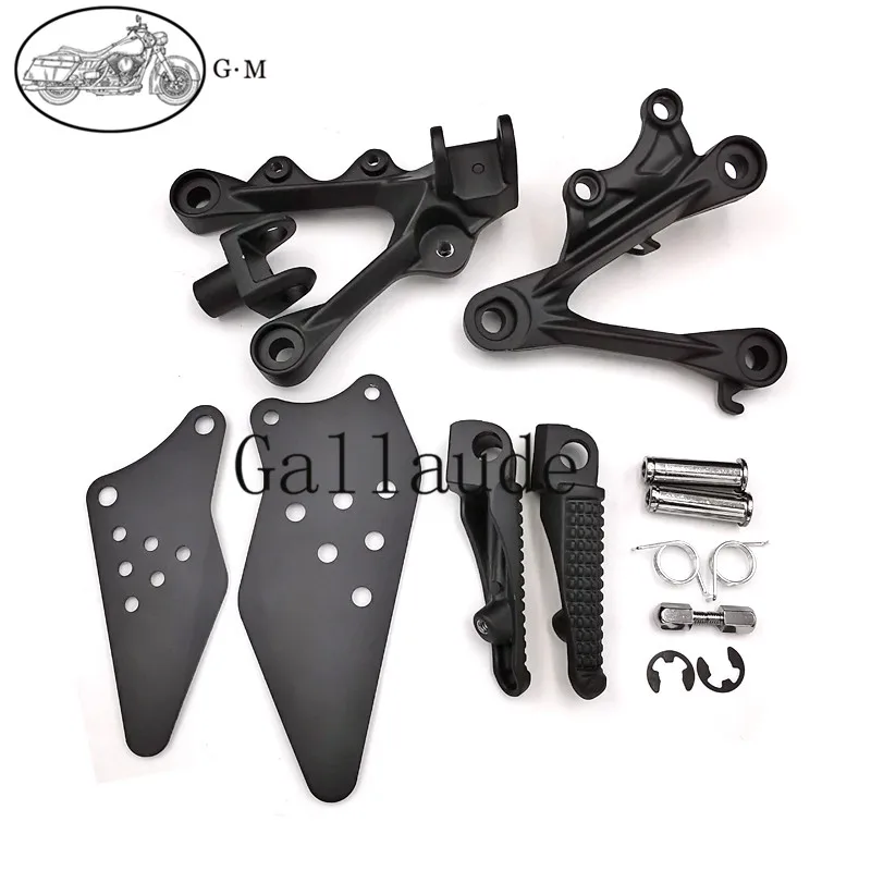 Motorcycle Front Footrest Foot Pegs Set For Kawasaki ZX6R ZX-6R ZX636 2009 2010 2011 2012 2013 2014 2015 2016 2017 2018-2022