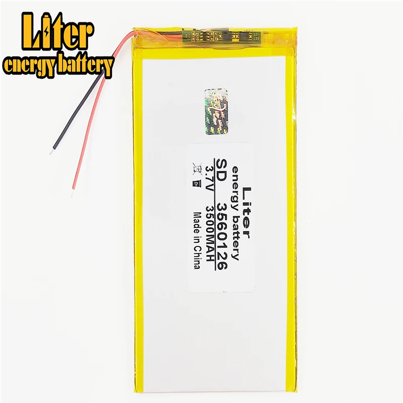 3.7 V lithium polymer battery 3500 mah 3560126 3560125  tablets DIY mobile power