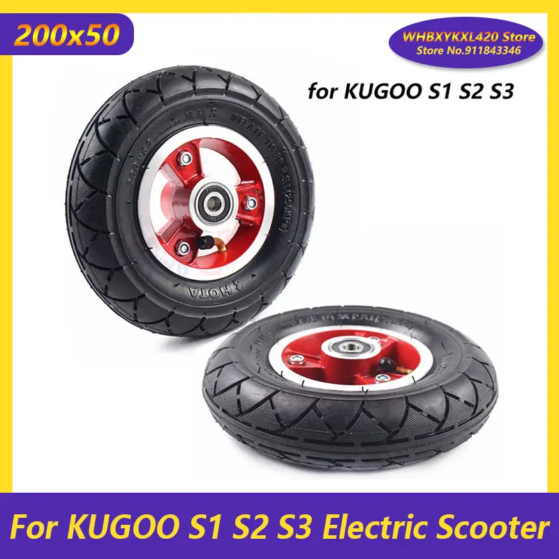 

200x50 Rear Wheel Electric Scooter Tire for KUGOO S1 S2 S3 Spare Accessories Part 8 Inch Pneumatic Tyre Wheels