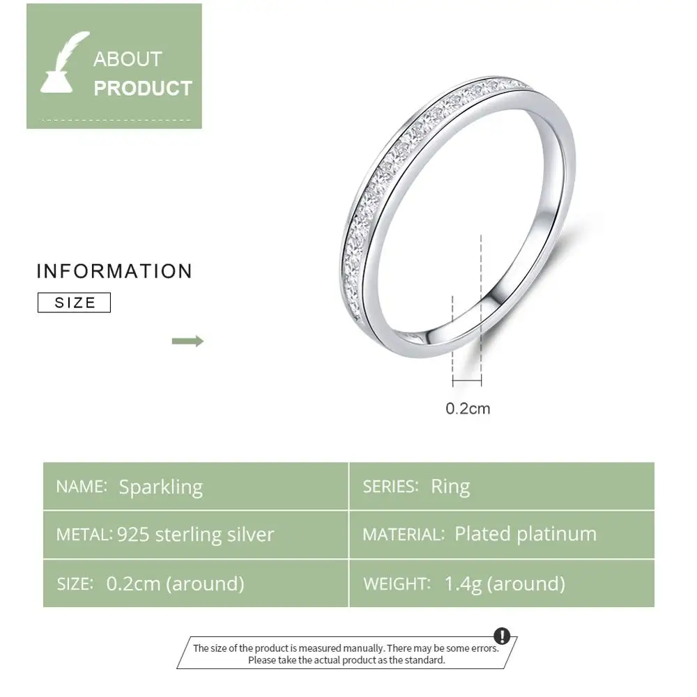 Women's 925 Silver Heart Zircon Wedding Ring
