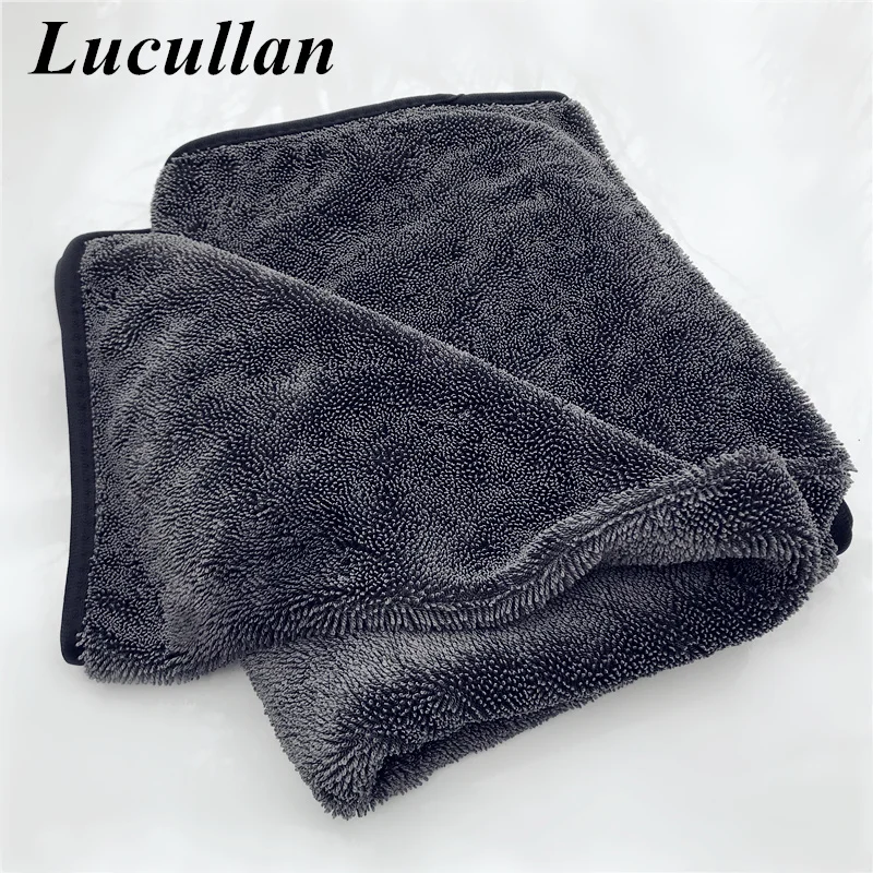 Lucullan 60X90cm Microfiber Twist Drying Towel Professional Car Cleaning Cloth for Cars Washing Polishing Waxing Detailing