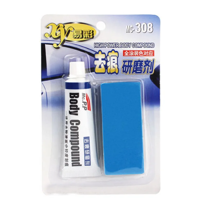 Car Body Compound Scratch Remover Eraser Paste With Sponge Brush For Car Paint Removal Side Of Mild Scratches