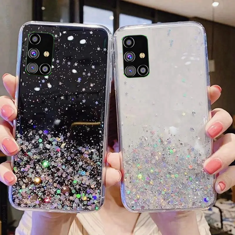 Luxury Bling Glitter Soft Phone Case For Samsung Galaxy A12 A42 A02S M31S A 12 42 02S Back Cover For Samsung A125F A025F Case