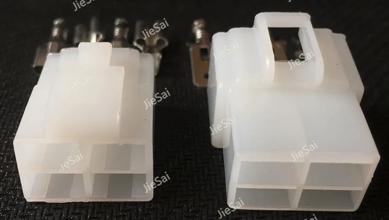 4 Pin DJ7042-6.3-11 DJ7042-6.3-216.3 Series PA66 Female And Male Electric Plug Connector