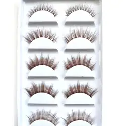 NEW mix 5 pairs 3D mink fake lashes wholesale natural individual brown false eyelashes makeup 15- 25mm lash extension make up