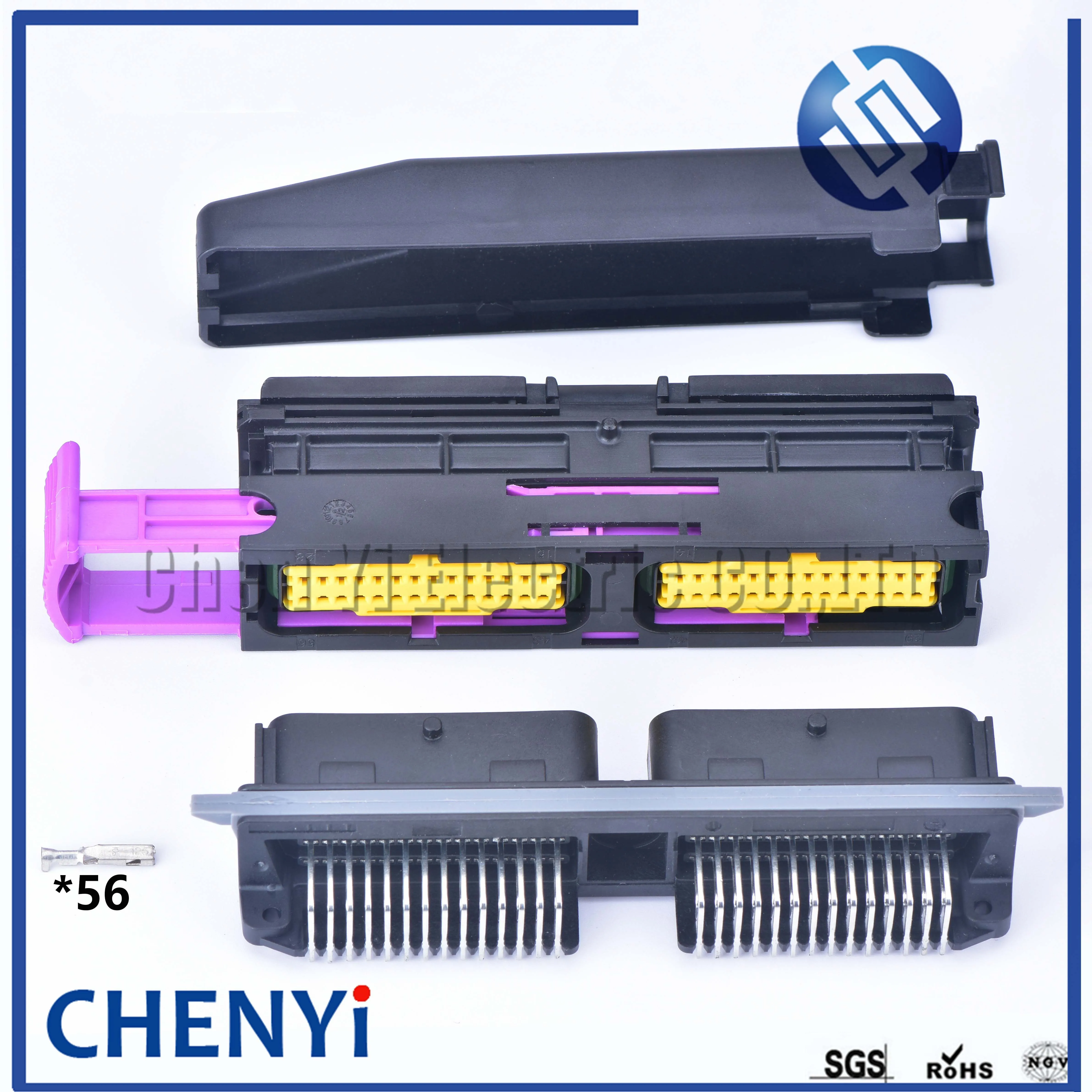 56-pins auto-aluminium ecu-behuizingskast met bijpassende mannelijke en vrouwelijke connector met pin of box 211PC562S0008