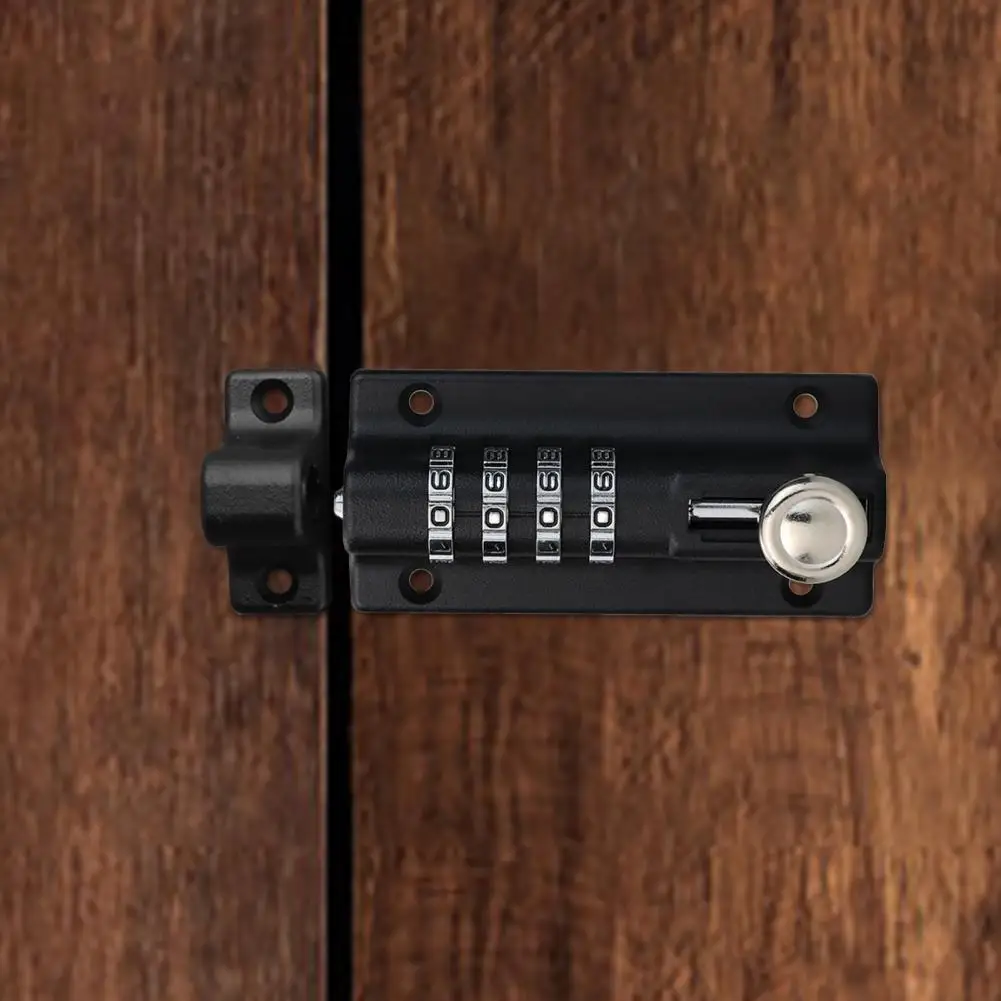 Black/Silver Color Safe Modern Simple Sliding Door Bolt Code Lock Widely Used Door Bolt Code Lock Safe for Door