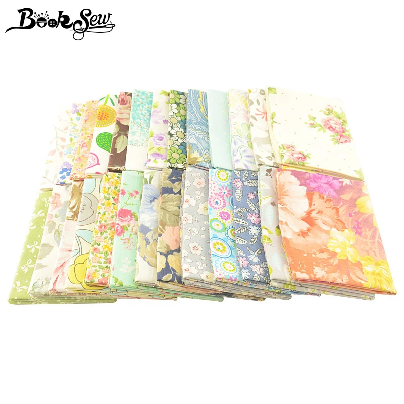 Booksew 40x5 0センチ/ピース花柄綿100% 生地telas algodonパッチワークtissu手diyキルト布縫製クッション材