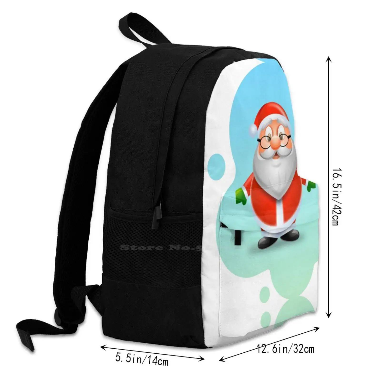 Mochila De Viagem De Papai Noel, Natal Com Sacos De Moda De Neve, Festivais De Natal Laptop