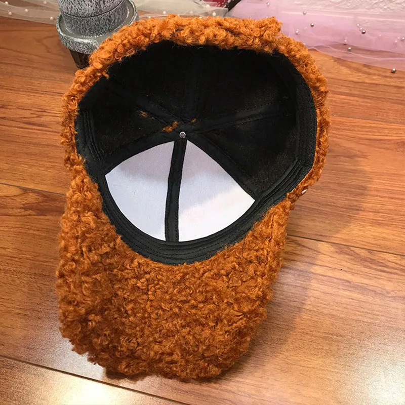 New Casual Outdoor Warm Winter Cap Girl Women Adjustable Animal Pattern Faux Fur Baseball Cap Cotton Hip-Hop Hat Visor  55-59cm
