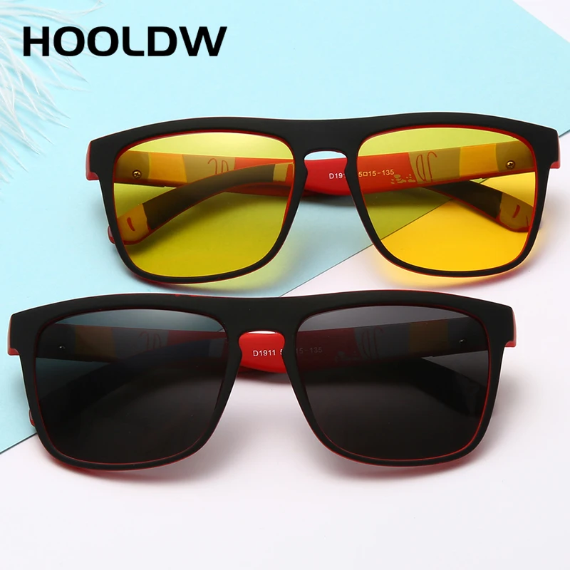 HOOLDW Photochromic Sunglasses Men Women Change Color Polarized Driving Sun glasses Anti-glare Goggle Night Vision Glasses UV400