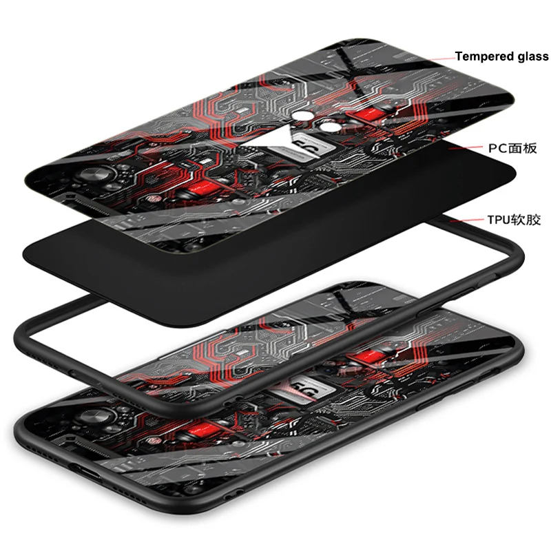 Tempered Glass Case For Lenovo Legion Pro Silicone soft Back Cover Cartoon Pattern Phone Cases For Lenovo Legion Phone duel 5G