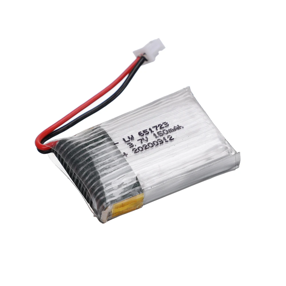 3.7V 150mAh Lipo Battery For H20 RC Quadcopter Spare Parts 3.7v 651723 Battery 1.25mm plug for Syma S8 M67 U839 RC Drone