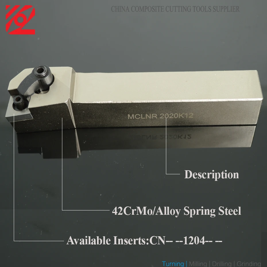 EDGEV MCLNR MCLNL MCLNR1616H12 MCLNR2020K12 MCLNR2525M12 MCLNR3232P12 Cnc External Tool Holder Turning Tools For CNMG120404/08