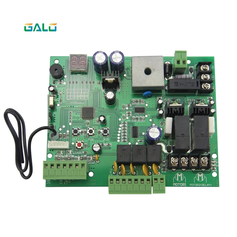 GALO DC24V Swing Gate Control Board Connect Back Up Battery Or Solar System With Remote Control Amount Optional