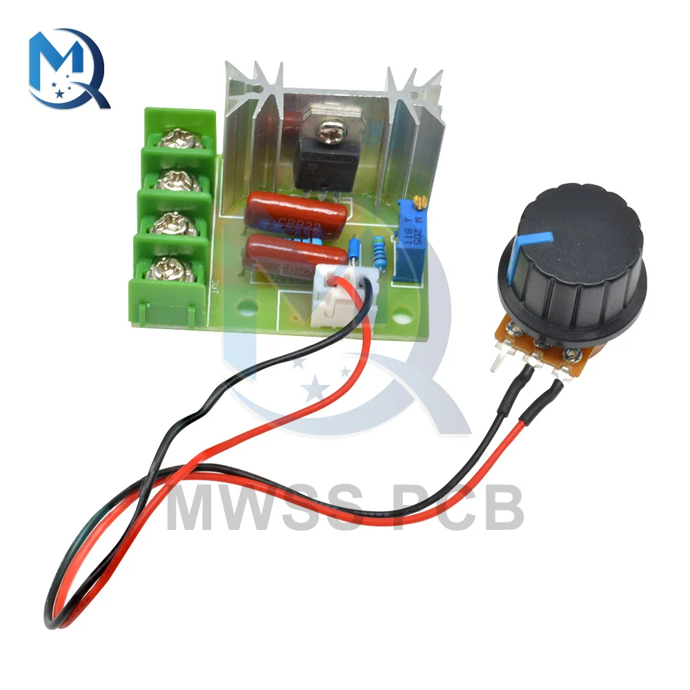 AC 50V 220V Dimming High Power SCR Motor Speed Controller Module 2000W High Power Voltage Regulator Dimmers Governor 110V