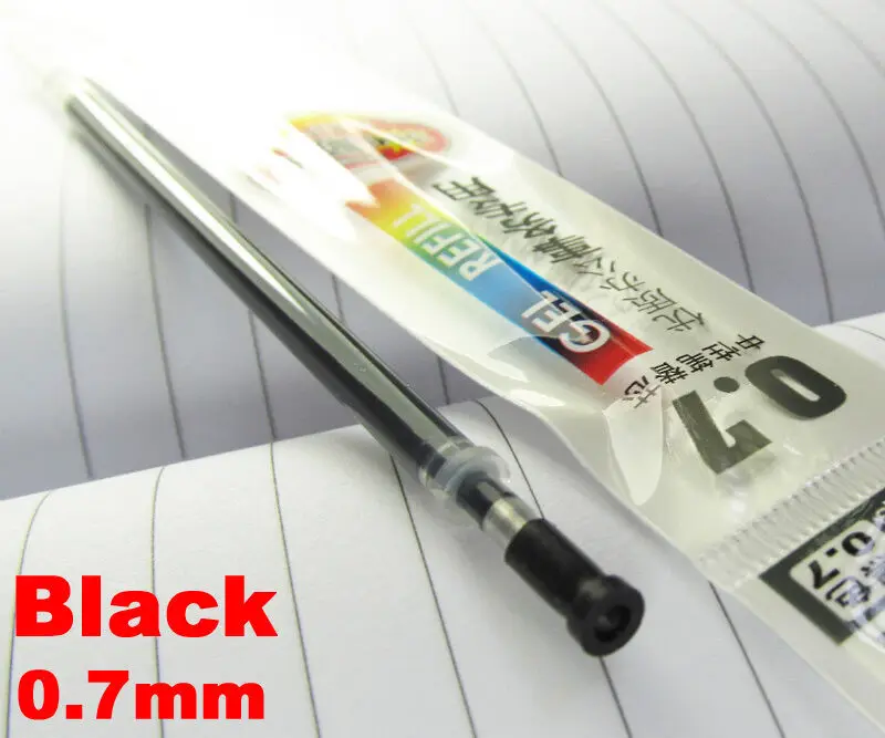 1pc M&G MG-6128 0.7mm Refills for GP-1111Gel Ink Rolling Ball Point Pen Black Red Blue 3 Colors