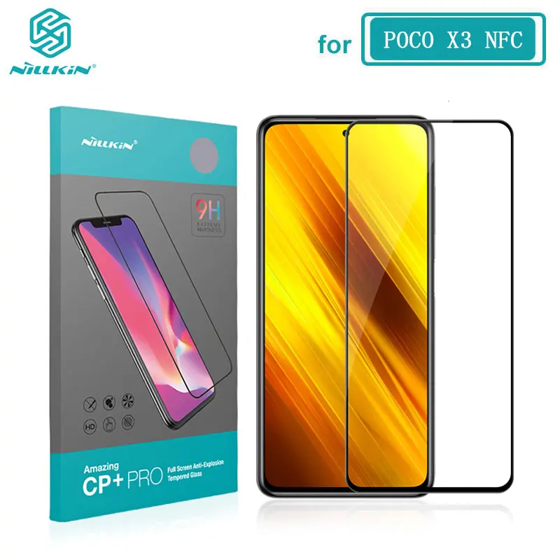 POCO F3 Glass Nillkin CP+Pro 2.5D Screen Protector Tempered Glass for Xiaomi POCO X3 NFC GT M3 F2 Pro F4 4G/5G Film