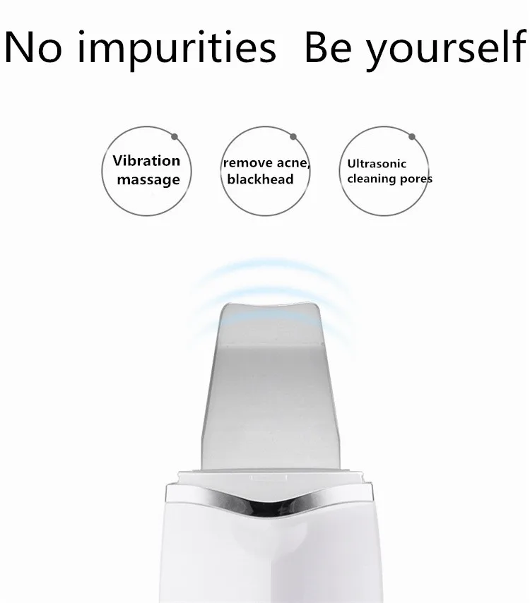 Wiederaufladbare Ultraschall Gesicht Haut Wäscher Gesichts Reiniger Peeling Vibration Mitesser Entfernung Peeling Poren Reiniger Werkzeuge