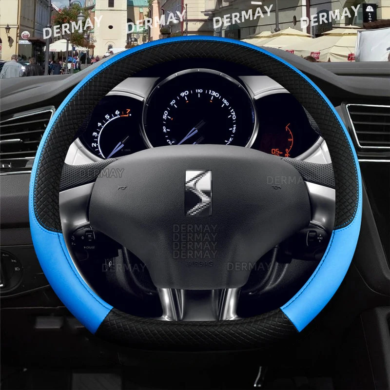 for Citroen DS3 DS 3 Racing Cabrio Car Steering Wheel Cover PU Leather Non-slip Auto Accessories