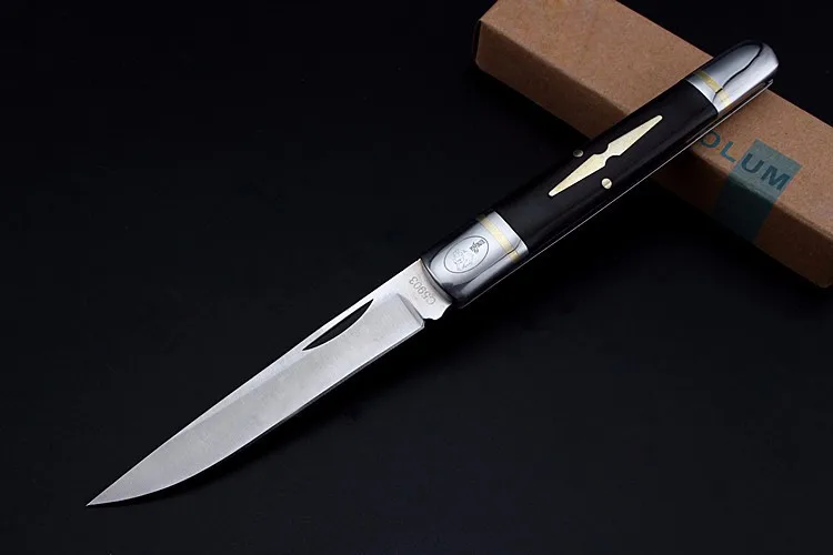 Pocket Knife Very Sharp Small Folding Knife Large Stiletto Tactical Hunting Knife wood Handle Outdoor DEC Tools