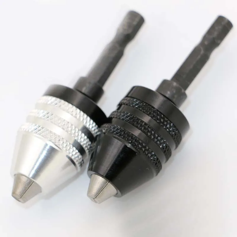 3 kiefer Umwandlung Bohrfutter 0,3-6,5mm Sechseckigen Schaft Zurück Push Grinder Bohrer Fräsen Collet Chuck Für elektrische Schleifen