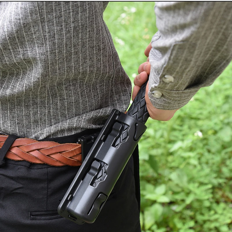 Imagem -05 - Retrátil Baton Case com Rotação de 360 Graus Coldre Extensível Edc Self Defense Outdoor Survival Tool 2.52.9cm
