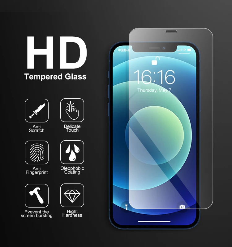 1.2.3 pcs HD Glass Screen Protector 9H Tempered Glass Screen Protector For iPhone 12 X XS MAX 11 11 PRO 11 PRO MAX