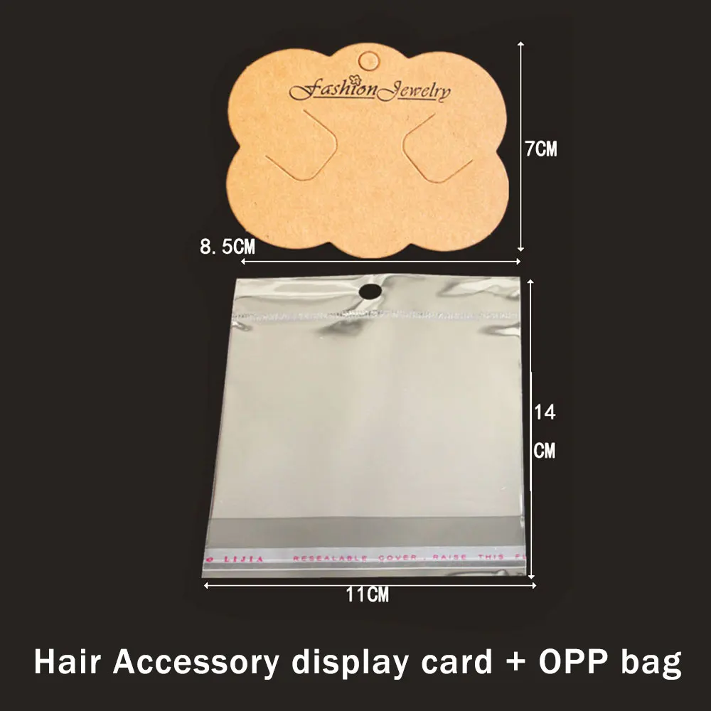 30-50sets Display Card with Opp Bags Transparent Self Adhesive Plastic Bag for Handmade Jewelry Necklace Bracelet Packaging
