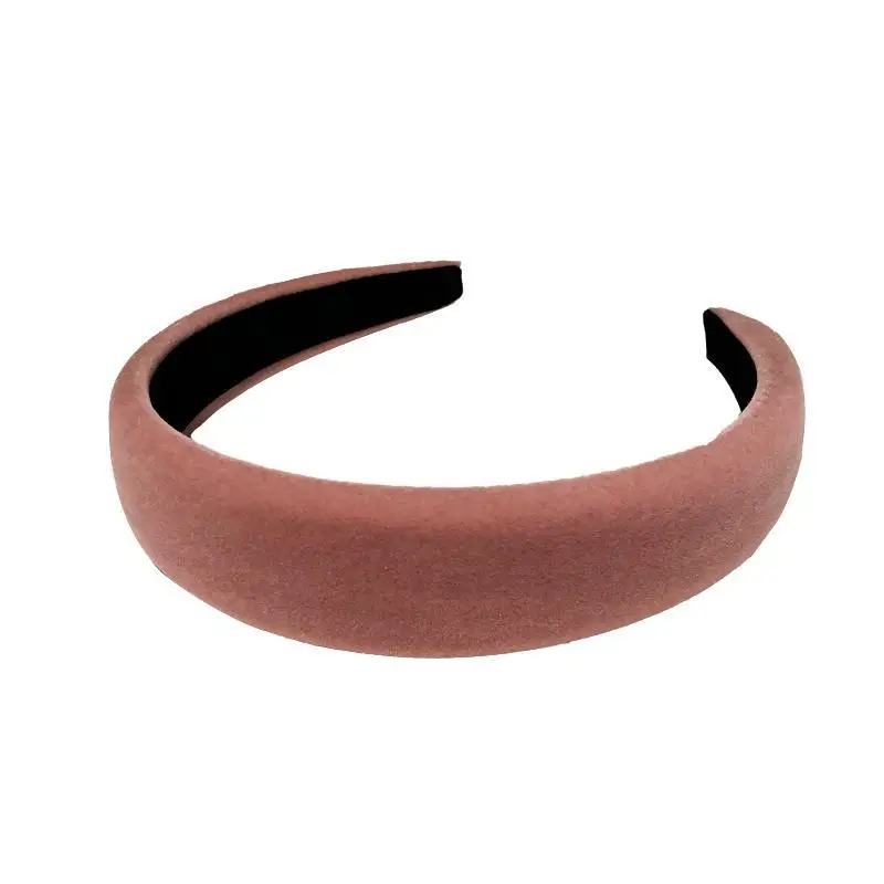 Solid Velvet Bezel Women Korean Fashion Headband Girls Vintage Knit Soft Hairband Headwear Lady Hair Rubbers Elastic Hair Bands