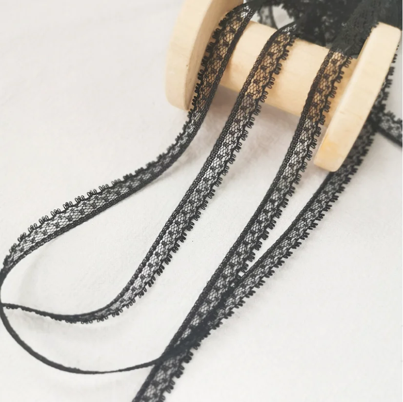 5 متر/وحدة عرض 0.8 سنتيمتر عالية الجودة منقاد رمش نقطة الدانتيل زين تريم الشريط DIY الملابس اللباس BJD اكسسوارات