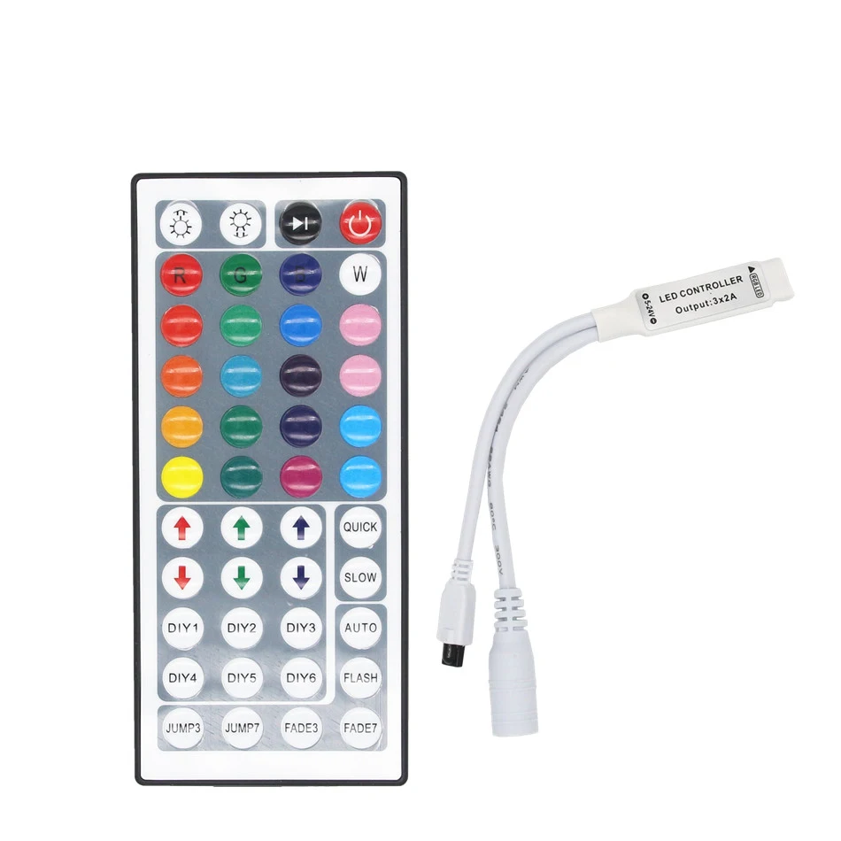 Smd 5050 3528 2835 Rgb Led Strip Licht Tape Accessoires Dc 12V 24key / 44 Key Rgb Ir Rf afstandsbediening Voor Rgb Led Strip