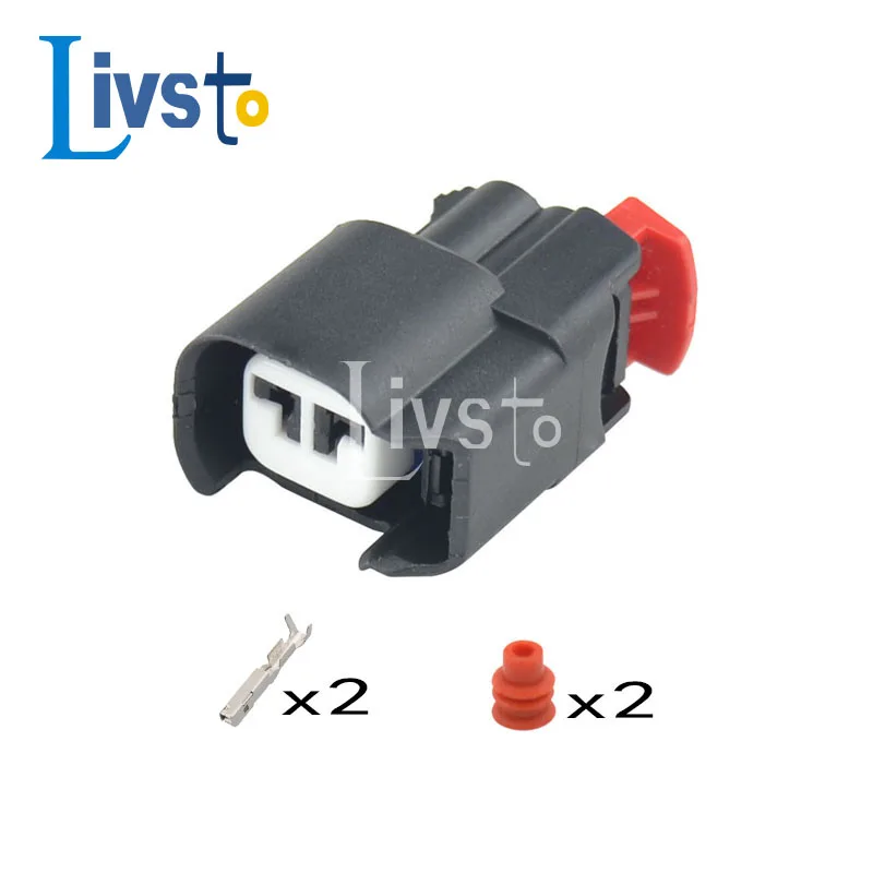 1 Set 2 Pin Auto Air Conditioner Compressor Pump Connector Harness Socket ABS Sensor Plug 34062-0028 view 2
